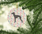 Italian Greyhound #1 Merry Christmas Ceramic Ornament
