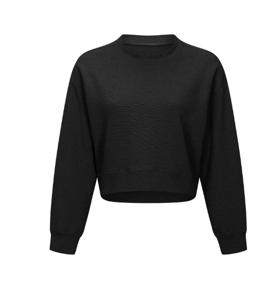 Loose Yoga Short Pullover Sweater for Staircase Style | Streetwear