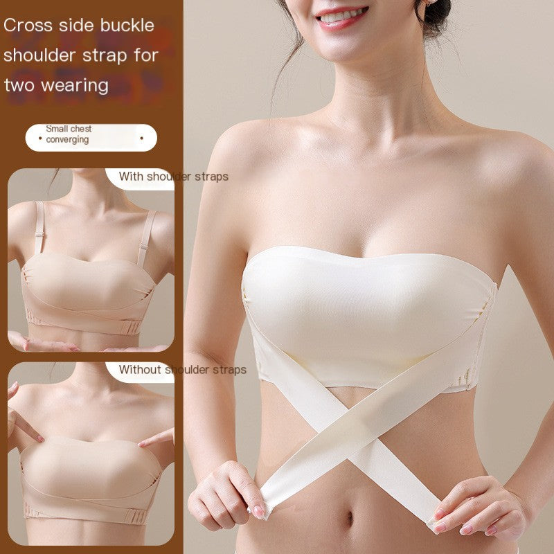 Strapless Bra Set for Small Chest with Anti-Slip Design