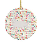 Chinchilla Persian Longhair Cat Christmas Ceramic Ornament