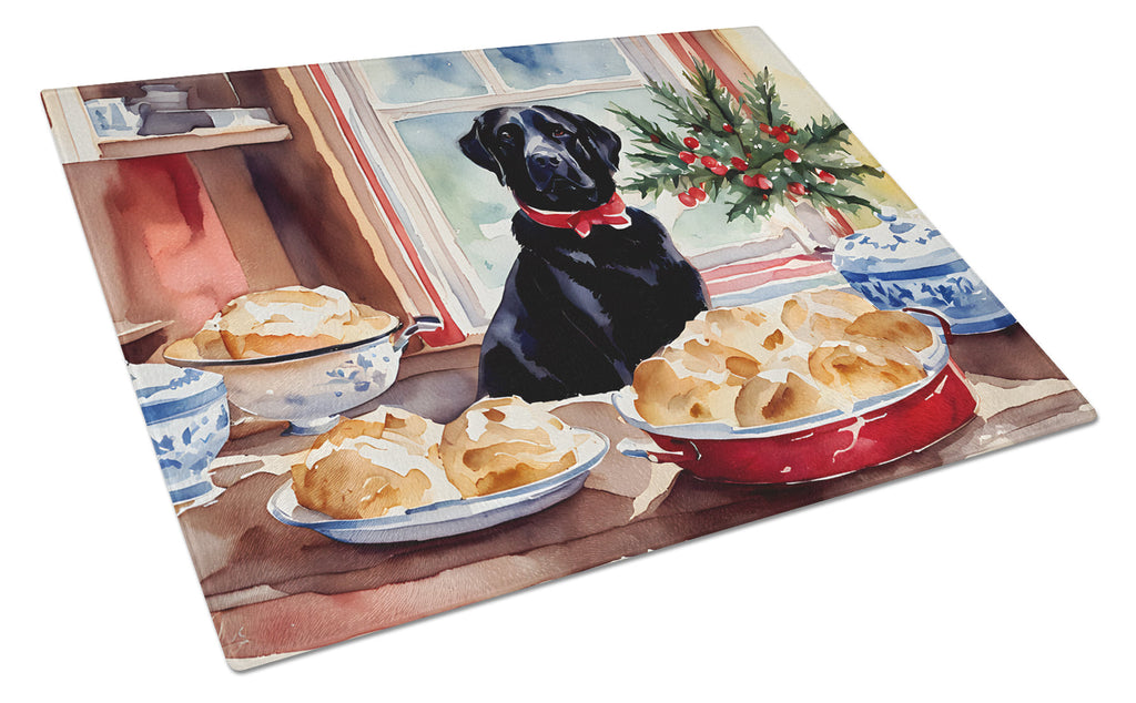 Labrador Retriever Christmas Cookies Glass Cutting Board