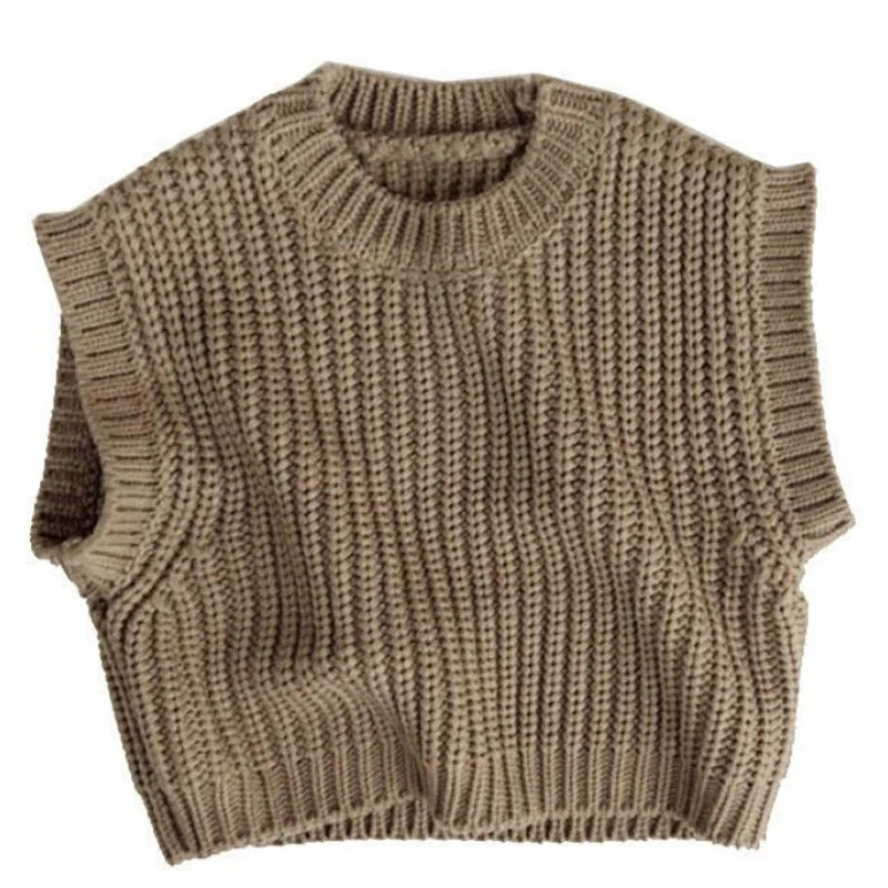 Children's Thick Stripe Wool Vest Pullover Sweater