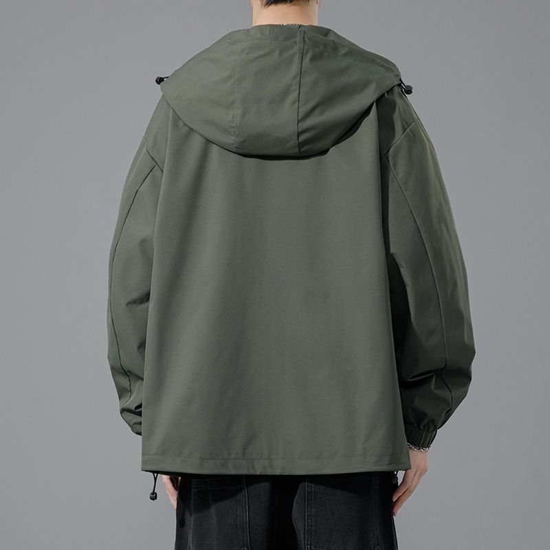 Men's Windproof Waterproof Hooded Jacket for Outdoors