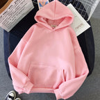 Girls Solid Color Hoodie Sweater | Streetwear