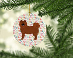 Eurasier Merry Christmas Ceramic Ornament