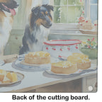 Belgian Tervuren Christmas Cookies Glass Cutting Board