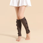 Sweet Knitted Winter Christmas Flower Sock Warmers