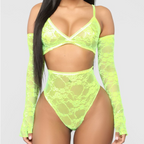 Lace Sexy Cami Three-Piece Lingerie for Women