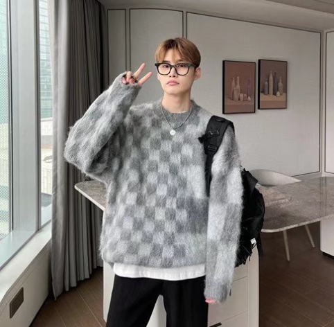 Men's Loose Knit Round Neck Pullover | Streetwear