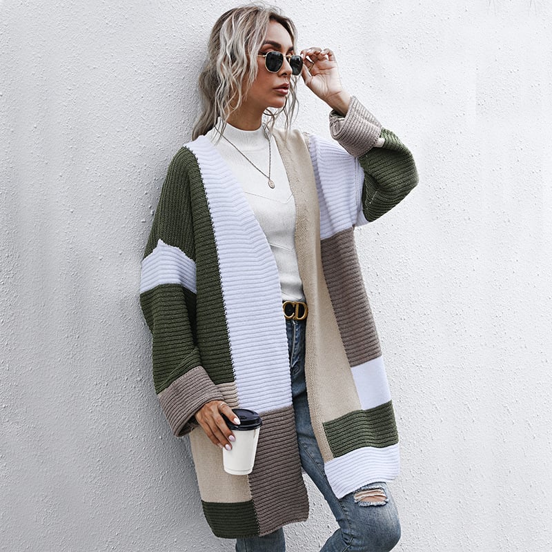 Autumn Winter Long Knitted Cardigan for Women
