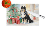 Finnish Lapphund Cozy Christmas Glass Cutting Board