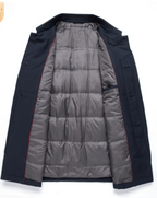 Medium Long Casual Cotton Business Windbreaker