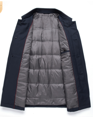 Medium Long Casual Cotton Business Windbreaker
