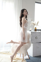 Transparent Lace Halter Nightgown Passion Set
