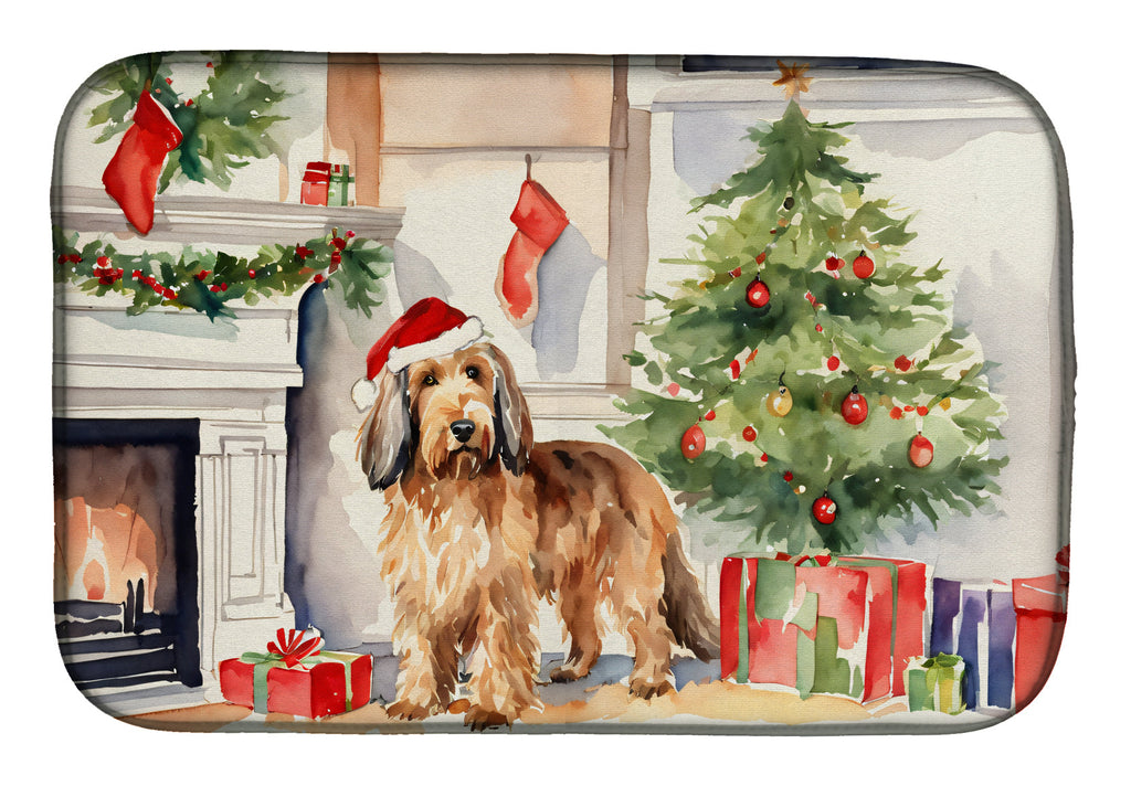 Otterhound Cozy Christmas Dish Drying Mat