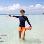 Couple's Color Block Bikini Set for Surfing and Snorkeling
