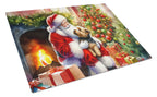 Norfolk Terrier and Santa Claus Glass Cutting Board