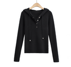 Slim Pullover Hooded Sweater for Women | Streetwear