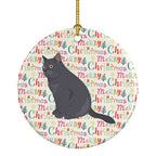 British Shorthair Cat Christmas Ceramic Ornament