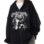 Women's Angel Wings Zipper Casual Hoodie Sweater | Streetwear