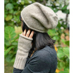 Beige Essential Knit Alpaca Beanie | Embroidered Cap