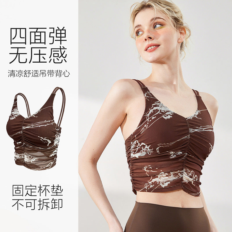 Breathable Mesh Yoga Set with Long Sleeve Coat & Bra