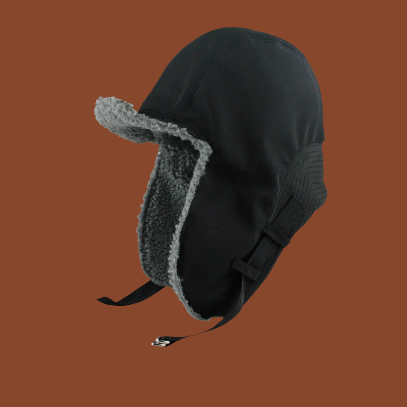 Warm Windproof Fleece-lined Ski Cap for Winter Wear | Embroidered Cap