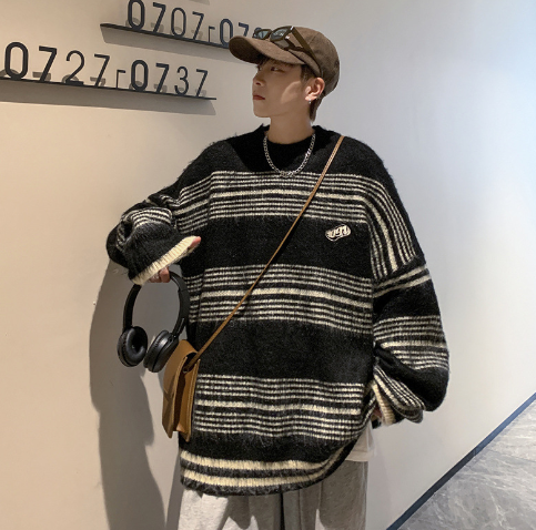 Men's Retro Minimalist Striped Sweater