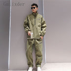 Trendy Reflective Stand Collar Pullover Jacket for Men | Streetwear