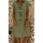 Ellie® Casual V-Neck Midi Dress in Eleven Colors