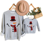 Parent-Child Christmas Print Sweater