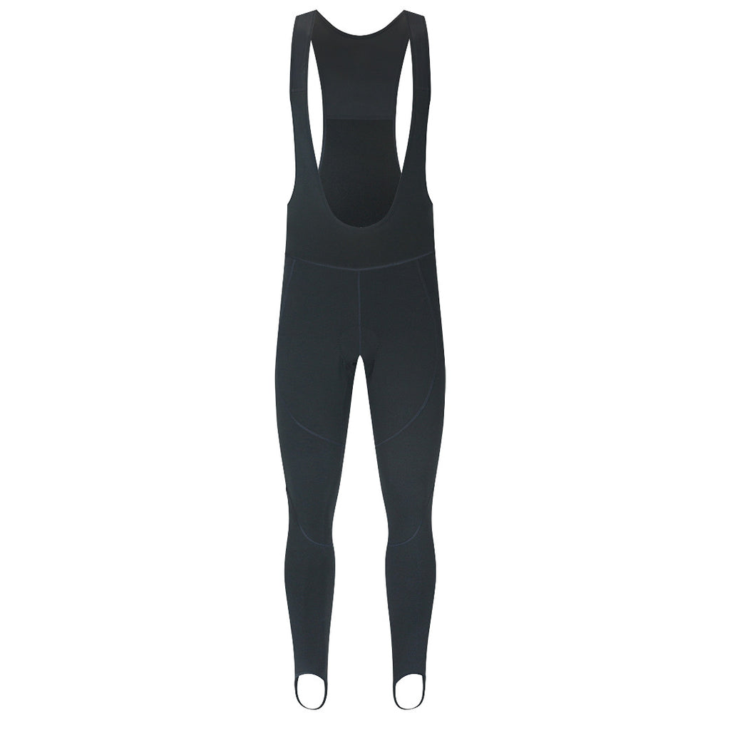 Men's Fleece-Lined Cycling Pants with Suspenders
