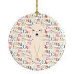 Merry Christmas Bedlington Terrier Sandy Ceramic Ornament