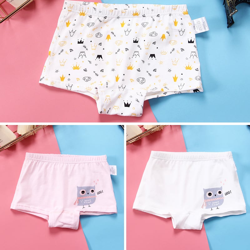 Children's Antibacterial Cotton Boxer Shorts for Girls
