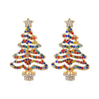 Exaggerated Hollow Christmas Tree Earrings for Women