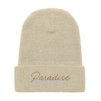 Premium Paradise Waffle Beanie | Embroidered Cap