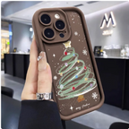Festive Christmas Tree Silicone Phone Case | Protective Cover