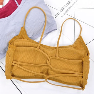 Summer Women's Cotton No Steel Ring Bra Tube Top