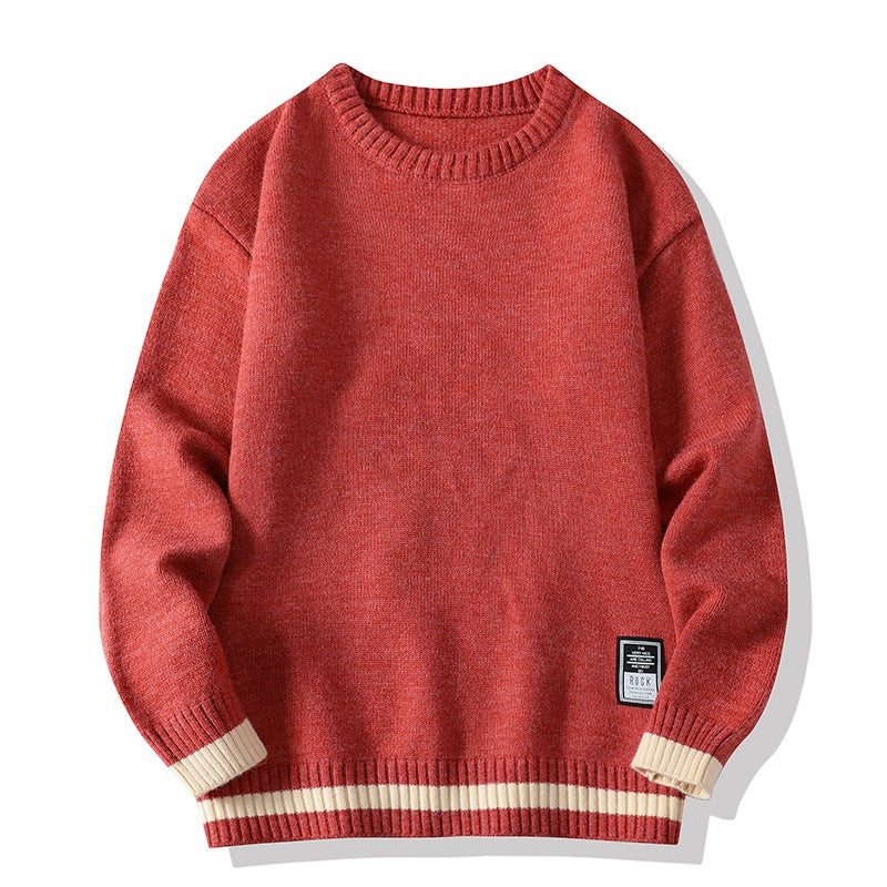 Men's Thick Warm Gold Velvet Sweater