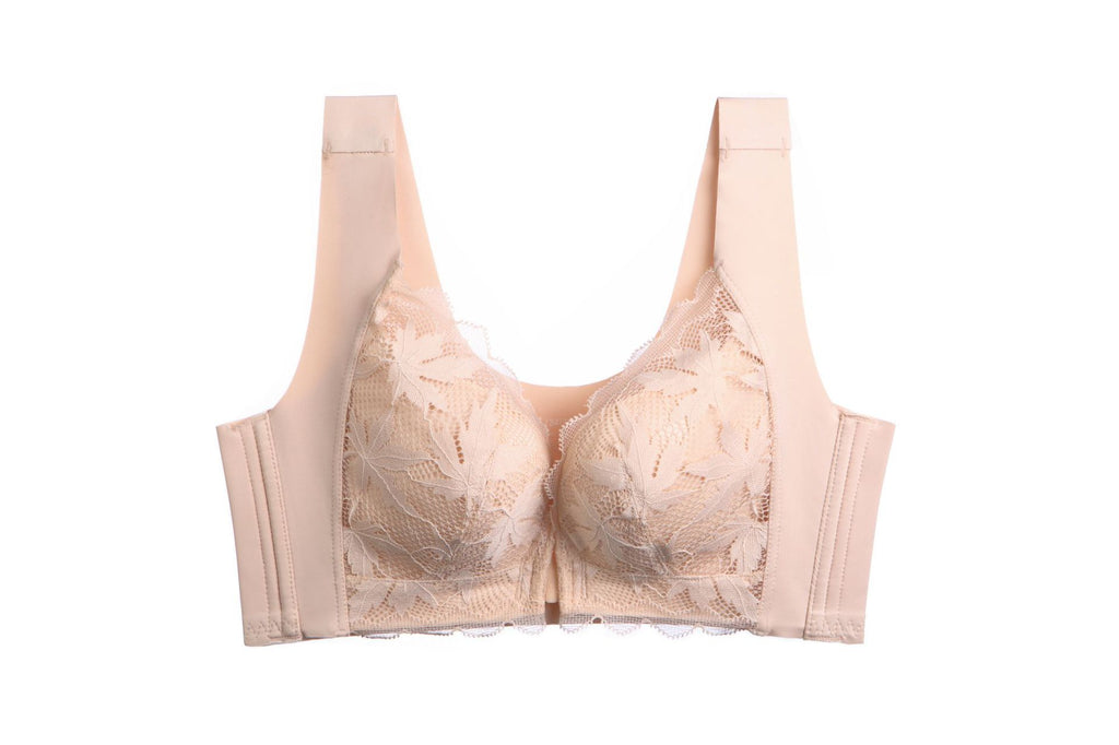 Seamless Front Closure Lace Bra a Smooth Back