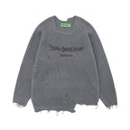 Men's Loose Fit Ripped Lazy Sweater