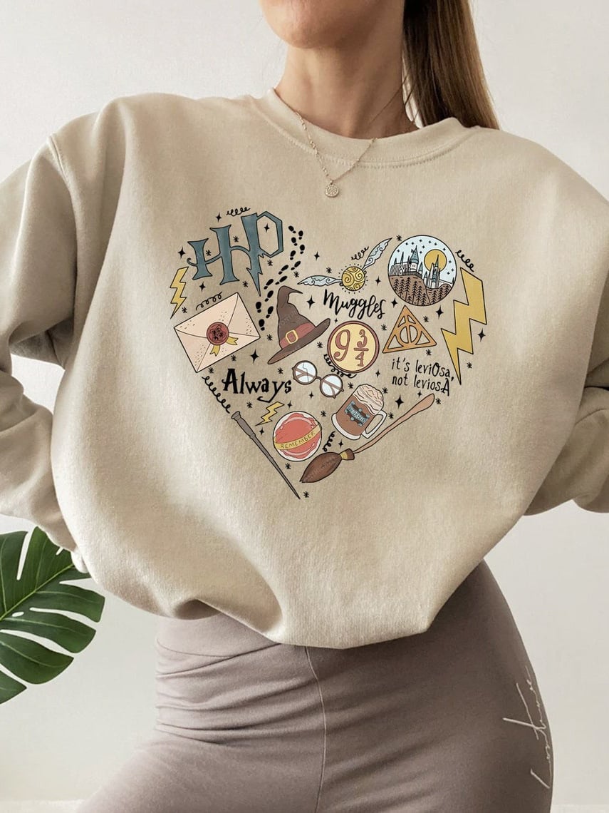 Digital Printing Hipster Long Sleeve Sweater for Women