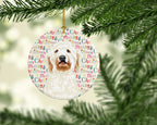 Doodle Cream #6 Christmas Ceramic Ornament
