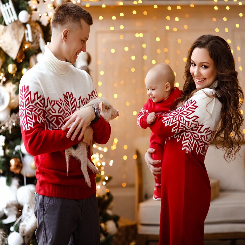 New Christmas Parent-Child Jacquard Sweater
