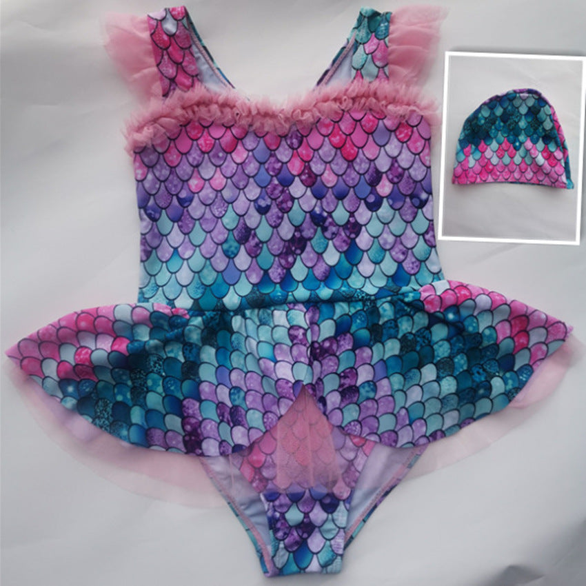 2023 Cute Mermaid Swimsuit for Girls (One-Piece)