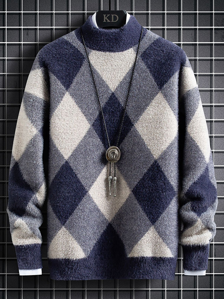 Thickened Half High Collar Sweater for Junior High Students