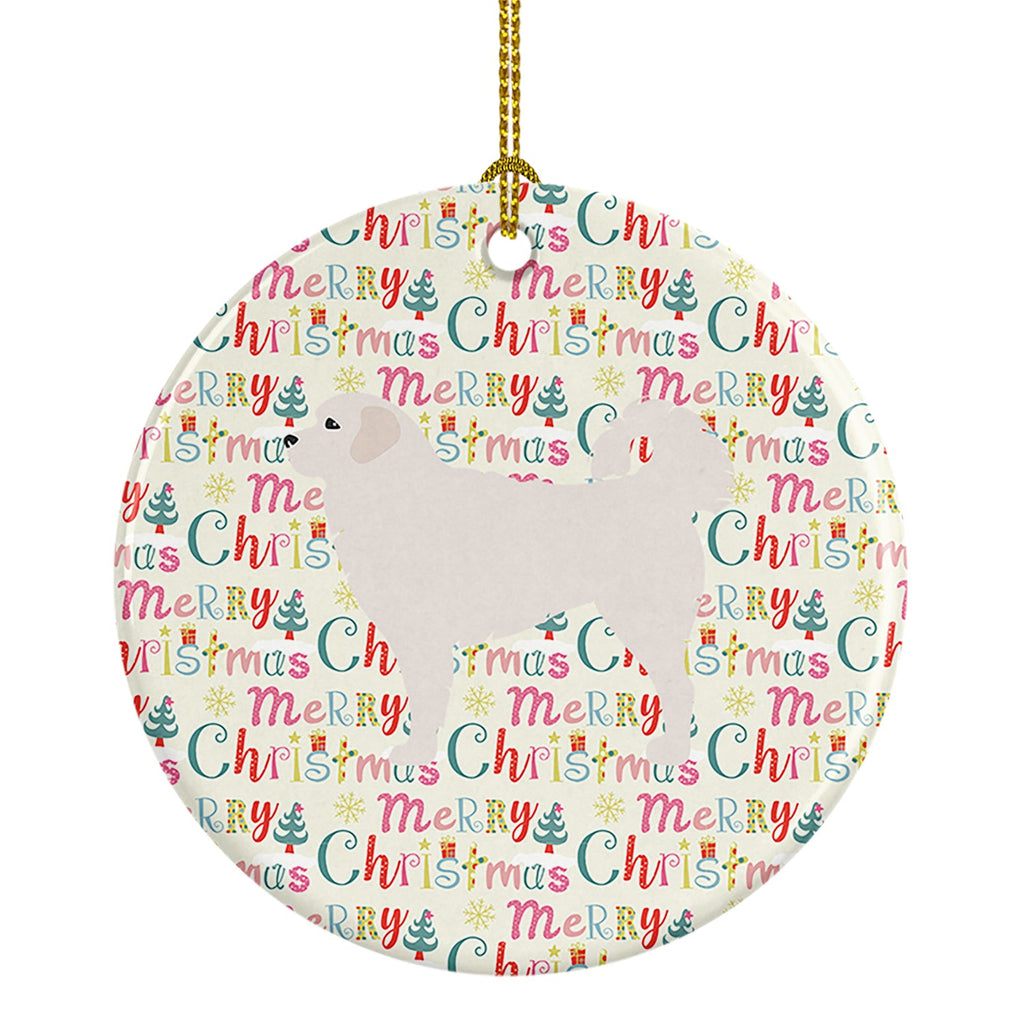 Polish Tatra Sheepdog Merry Christmas Ceramic Ornament