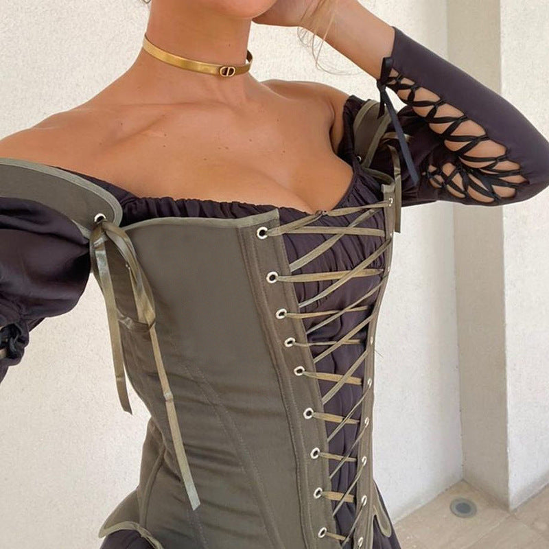 A21TP175 Women's Summer Fashion Corset Sleeveless Top