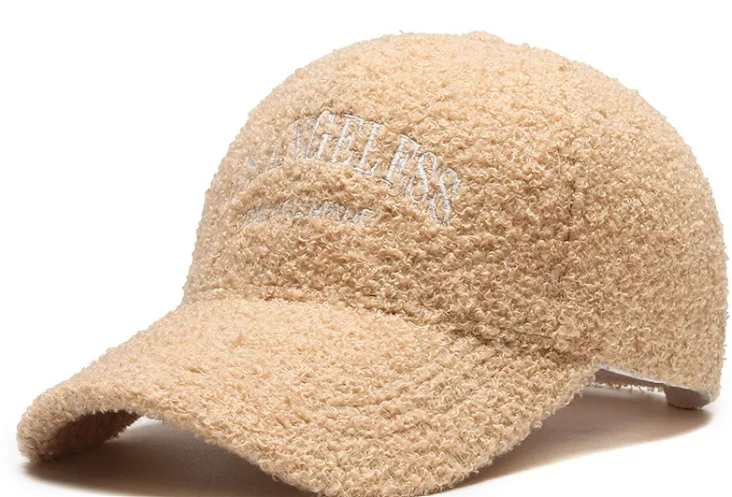 Lamb Wool Hat Autumn Winter Cap | Embroidered Cap