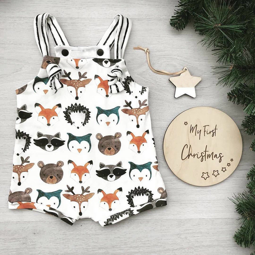 Summer Baby Bodysuit with Fox Design for Infants